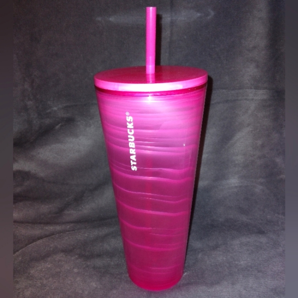 Starbucks tumble pink marbled